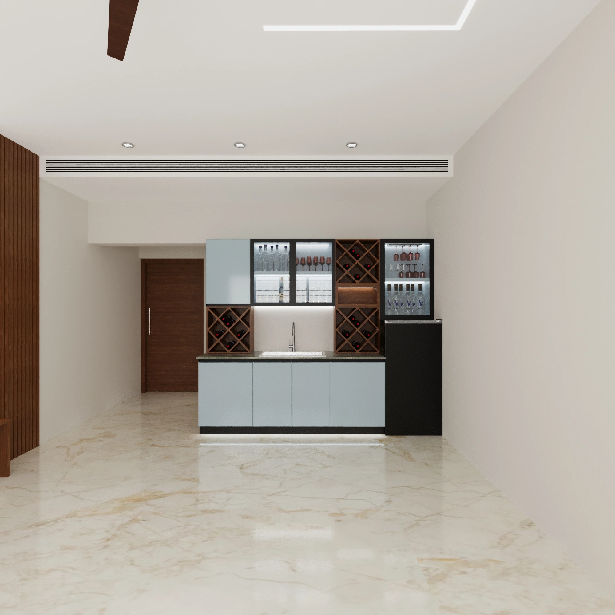 Dining room interior design | bar counter