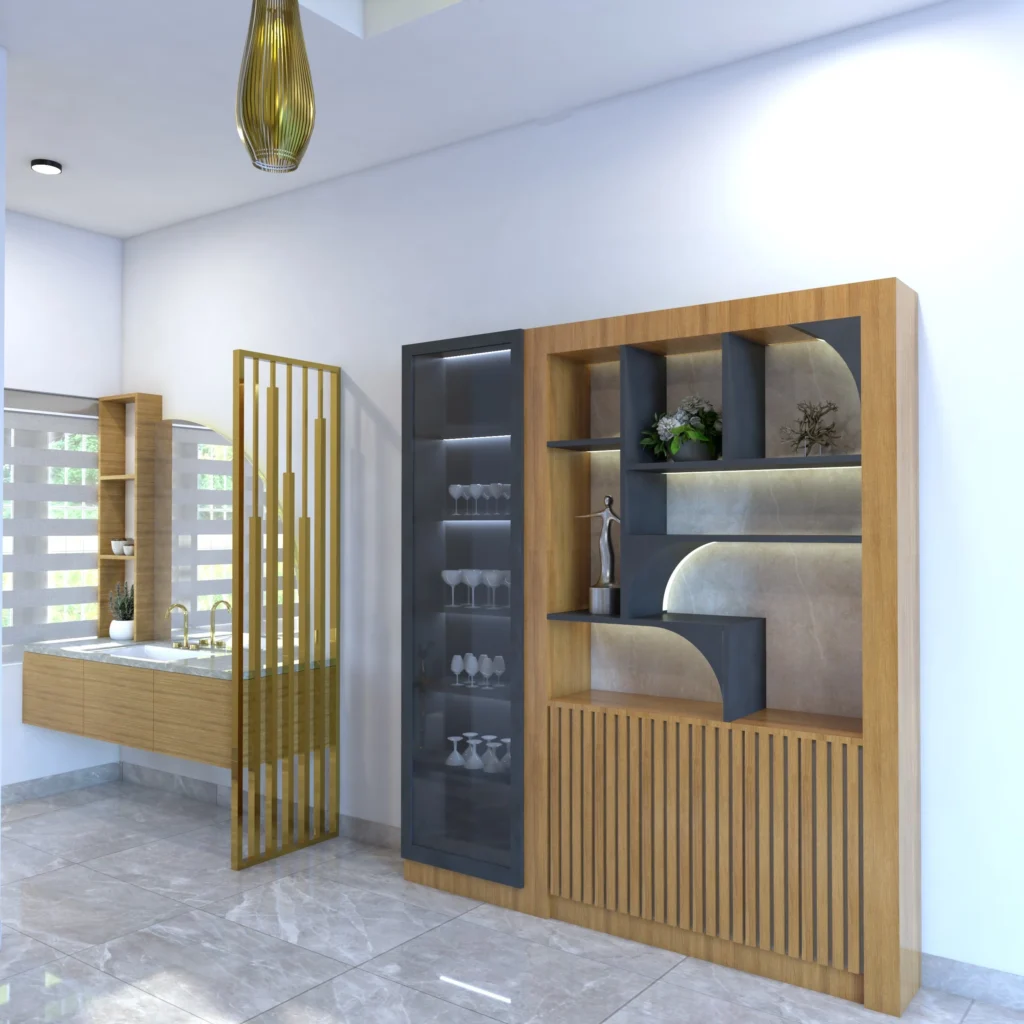 Dining room interior design | crockery unit